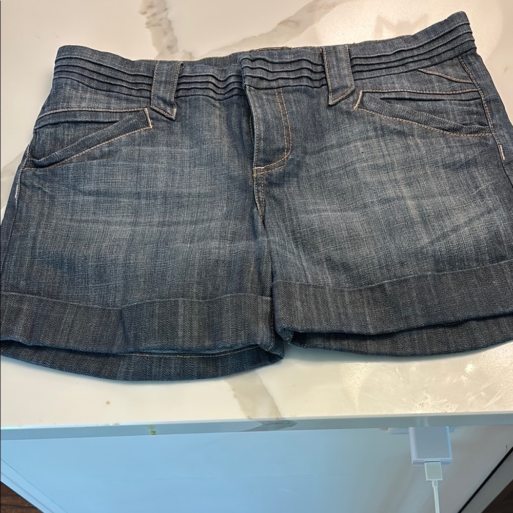 See Thru Soul Dark Wash Denim Jean Shorts